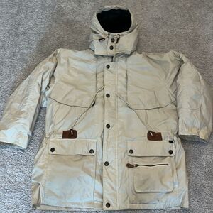 London Fog Down lined vintage retro puffy parka winter hooded jacket XL worn